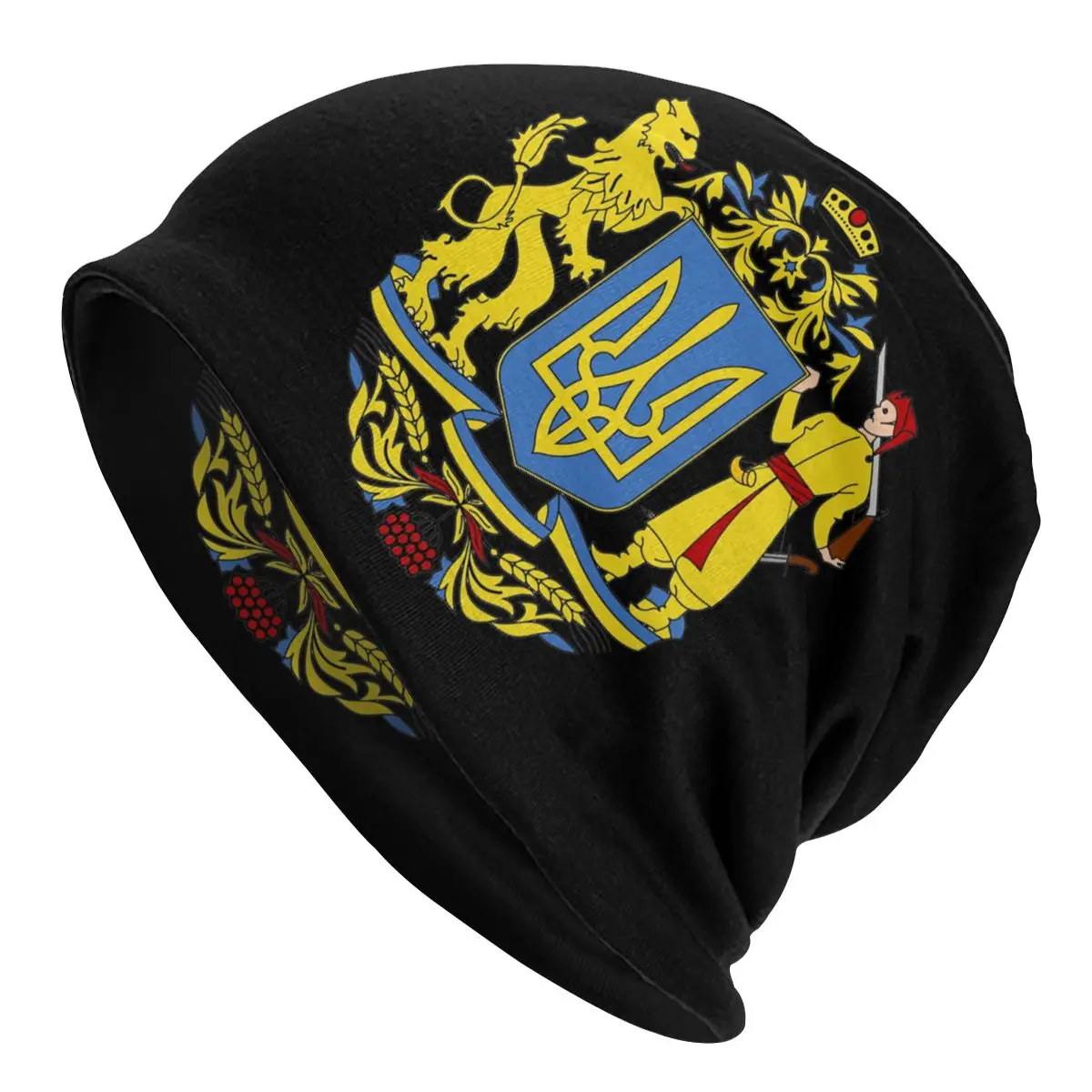 

Ukrainian Coat Of Arms Beanie Cap Outdoor Ski Ukraine Beanies Caps Unisex Winter Warm Bonnet Homme Knitting Hats For Men Women