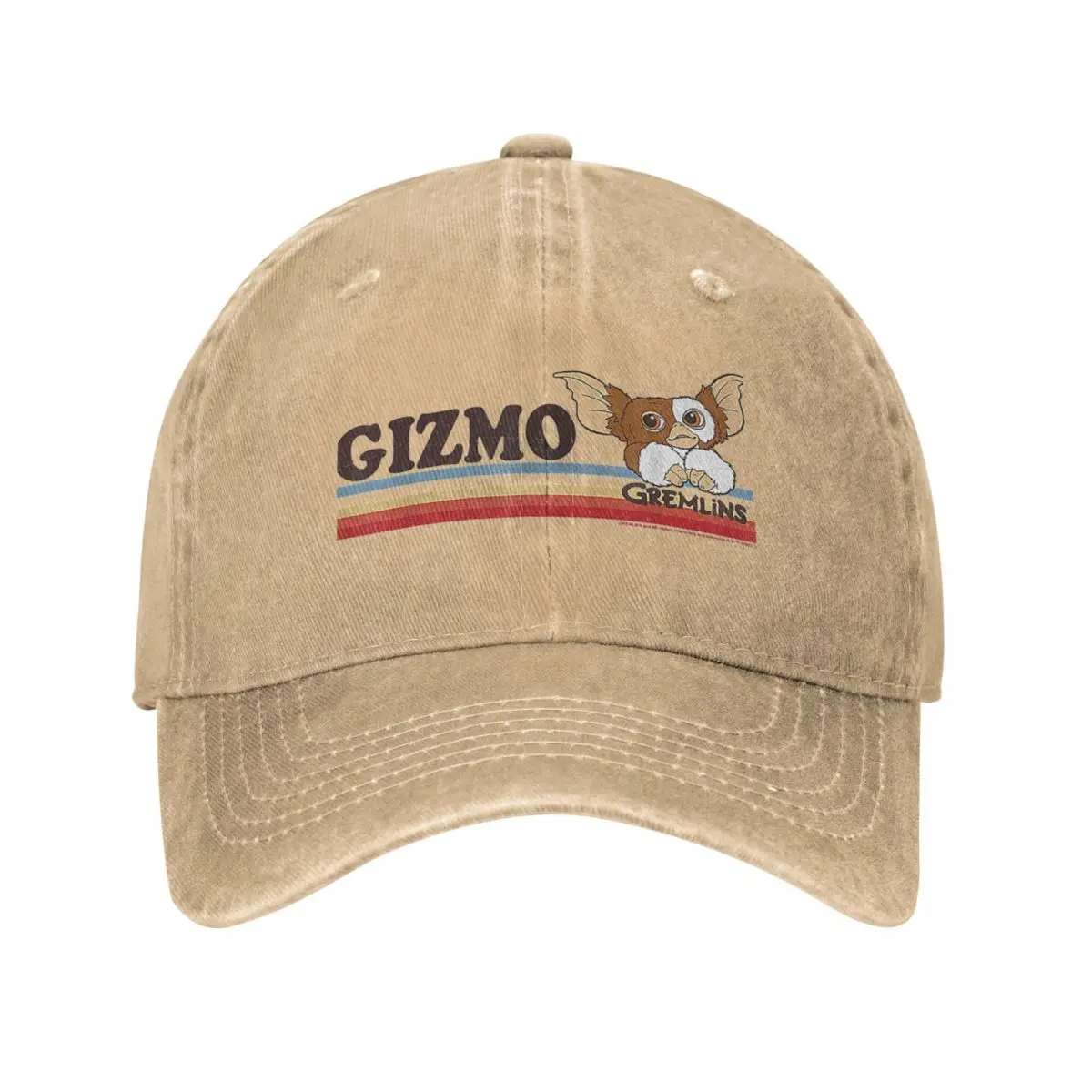 

Бейсболки Gremlins Gizmo в стиле ретро в полоску, повседневная Потертая джинсовая шапка-анимация от солнца для мужчин и женщин, летние уличные шапки, Кепка