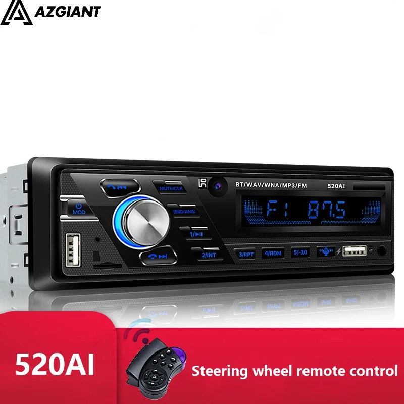 Car Radio 1Din Bluetooth 4.2 520AI MP3 Player 24V AUX FM TF card / U disk  Autoradio Multimedia Stereo ISO Interface Hands-free - AliExpress