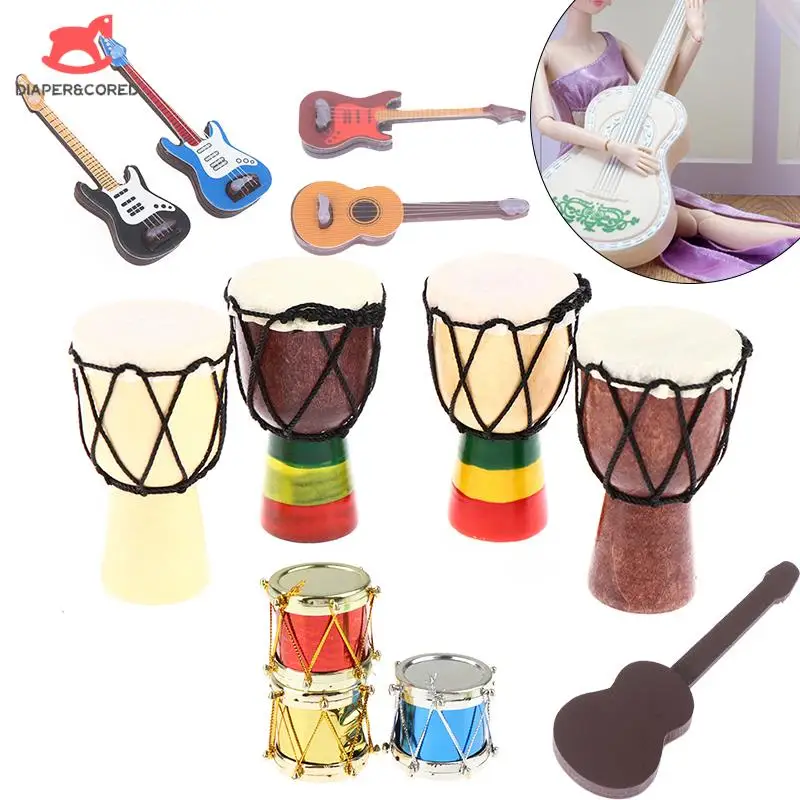 

Мебель для кукольного домика в масштабе 1:12, барабан для классической гитары, модель музыкального инструмента, украшение для дома и гостиной, игрушка, аксессуары для кукольного домика