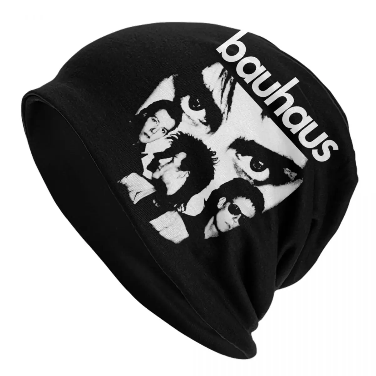 

Bauhaus Band Vintage Darkwave Bonnet Hats Winter Street Skullies Beanies Hats for Men Women Knitted Hat Spring Dual-use Cap