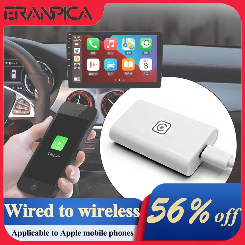 Carplay Caraibox Usb Smart Ai Tv Box Per Iphone Cablato Carplay A Wireless Portatile Usb Plug Wifi Auto Carplay Bluetooth Box