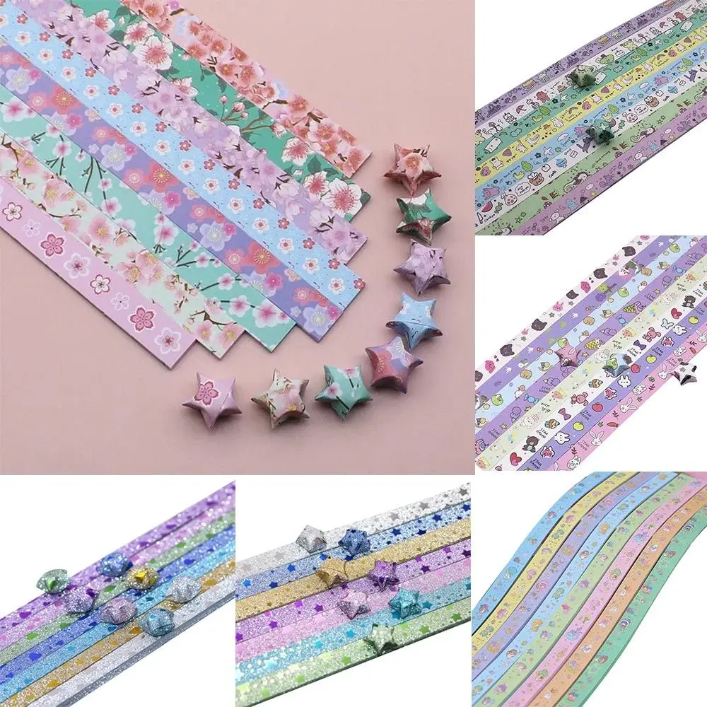 Colorful Cartoon Art Origami Star Paper Strips for Crafting and Home Decoration