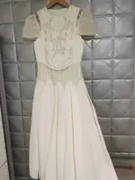 QMQA mode femmes robe élégante épissé dentelle fleur brodée évider conception Mini robes 2025 printemps nouveaux vêtements QM305 6