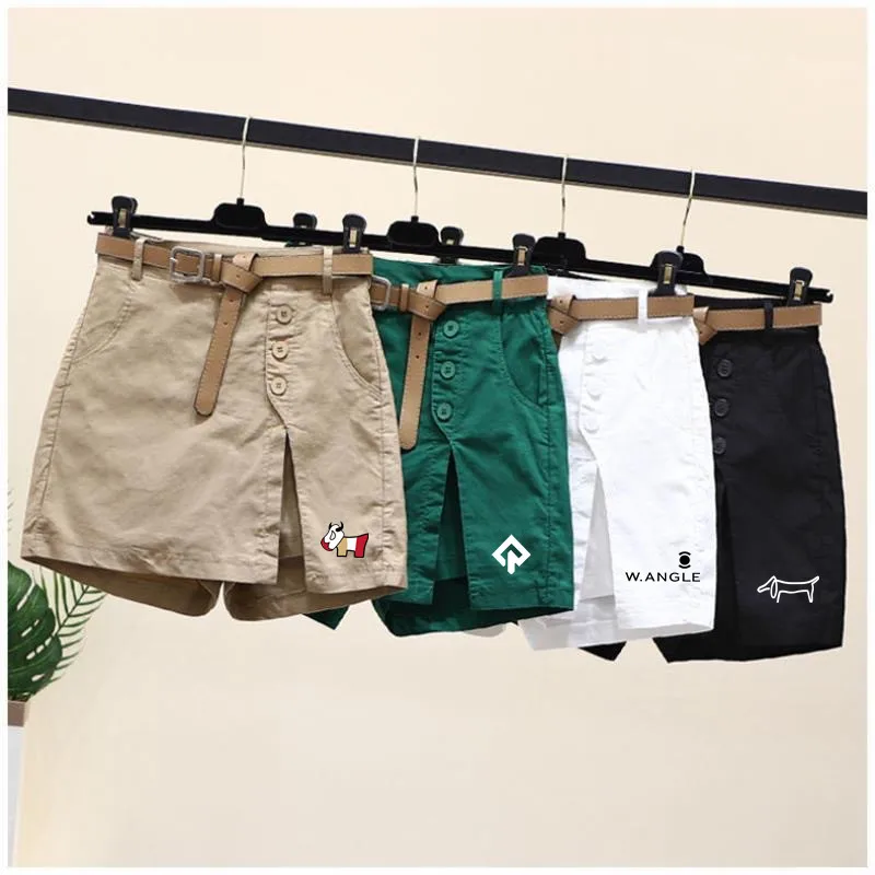 

Повседневные шорты из чистого хлопка 여반반반지 지 женская летняя одежда для гольфа 2024 Роскошные брендовые шорты для гольфа Корейская одежда для гольфа женский ремень для гольфа