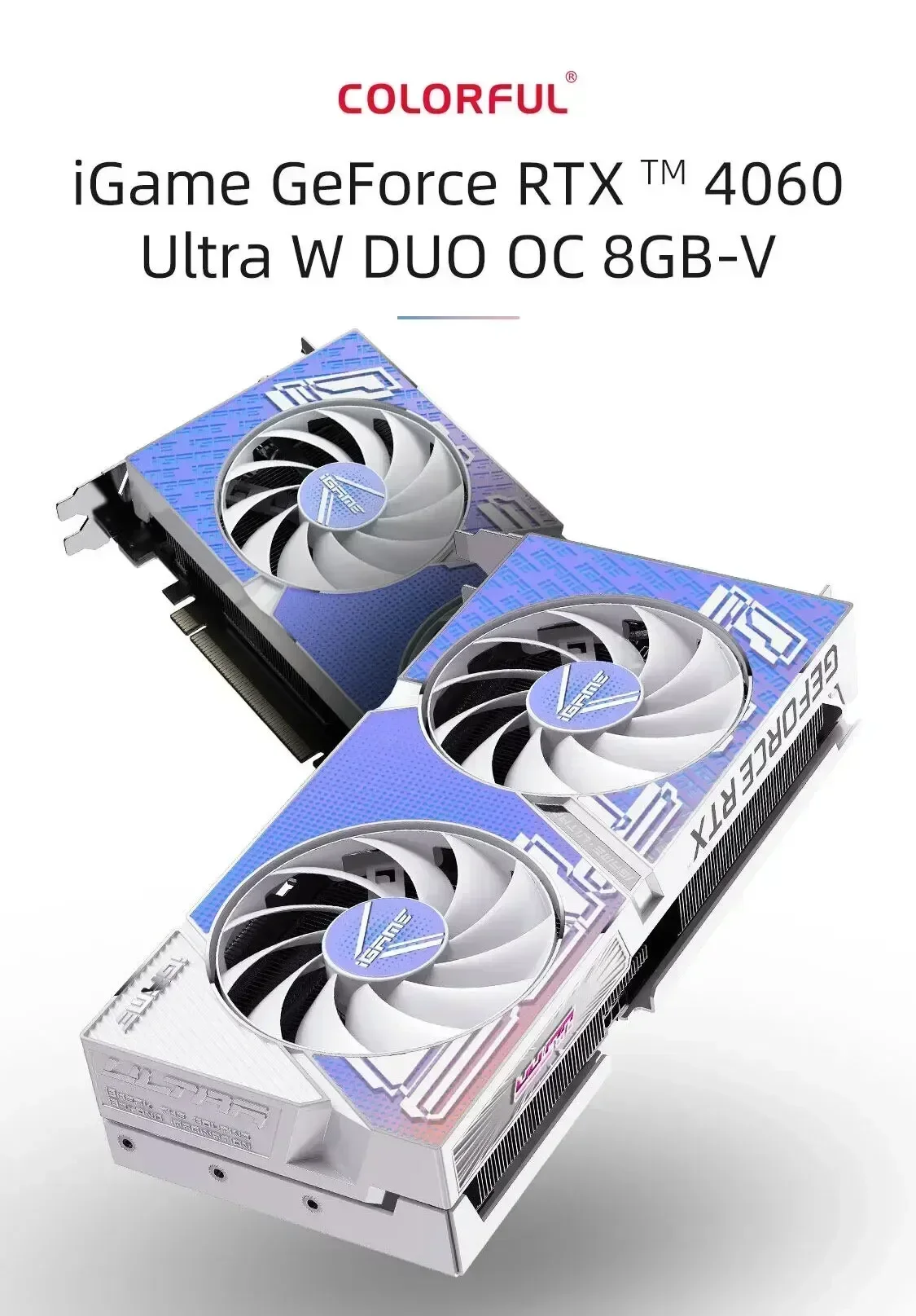 Colorful RTX 4060 Ultra W DUO OC Front