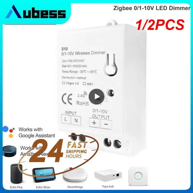 

Умный светодиодный контроллер Tuya, лампа регулирования яркости для умного дома, диапазон 0-10 В, 1-10 В, работает с Alexa Home, 1/2 шт.