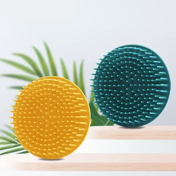 Pettine Spazzola per shampoo in silicone morbido per cuoio capelluto portatile Prodotti per il bagno Spazzola per massaggio Pettine per lavaggio Doccia Shampoo Spazzola per doccia per cuoio capelluto 1