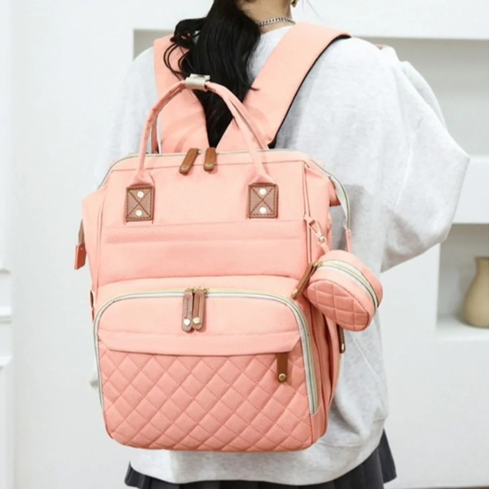 Oxford cloth Mommy Bag Dry-wet Separation Large Capacity Baby Diaper Backpack Foldable Lightweight Nappy Backpack Travel