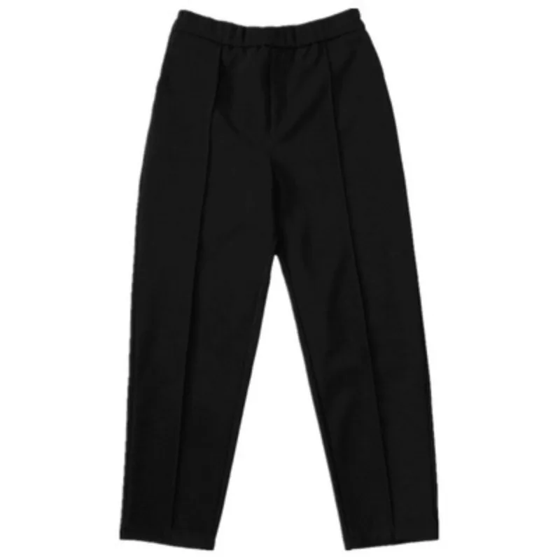 Women's Autumn Winter Elastic High Waist Solid Pockets Shirring Small Feet Harlan Trousers Office Lady Fashion Casual Pants