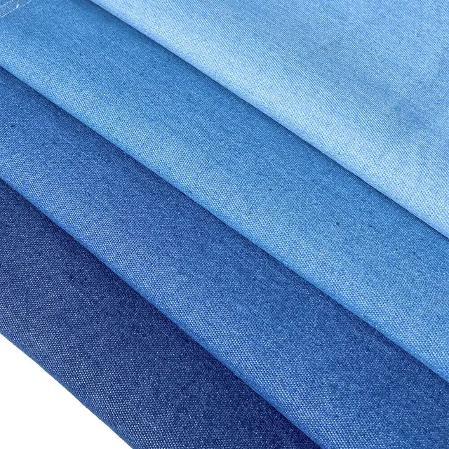 Vintage Cotton Blue Denim Fabric 2