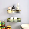 Punch-free Bathroom Shelf Shelves Wall Mounted Shampoo Storage Rack For Kitchen Holder Square Acrylic Bath Organizer Accessories 3