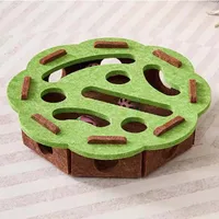 Pet Cat Puzzle Maze Holes Toys Felt Box With Bell Ball Kitten Playing Toys Interactive Funny Cat Supplies 4