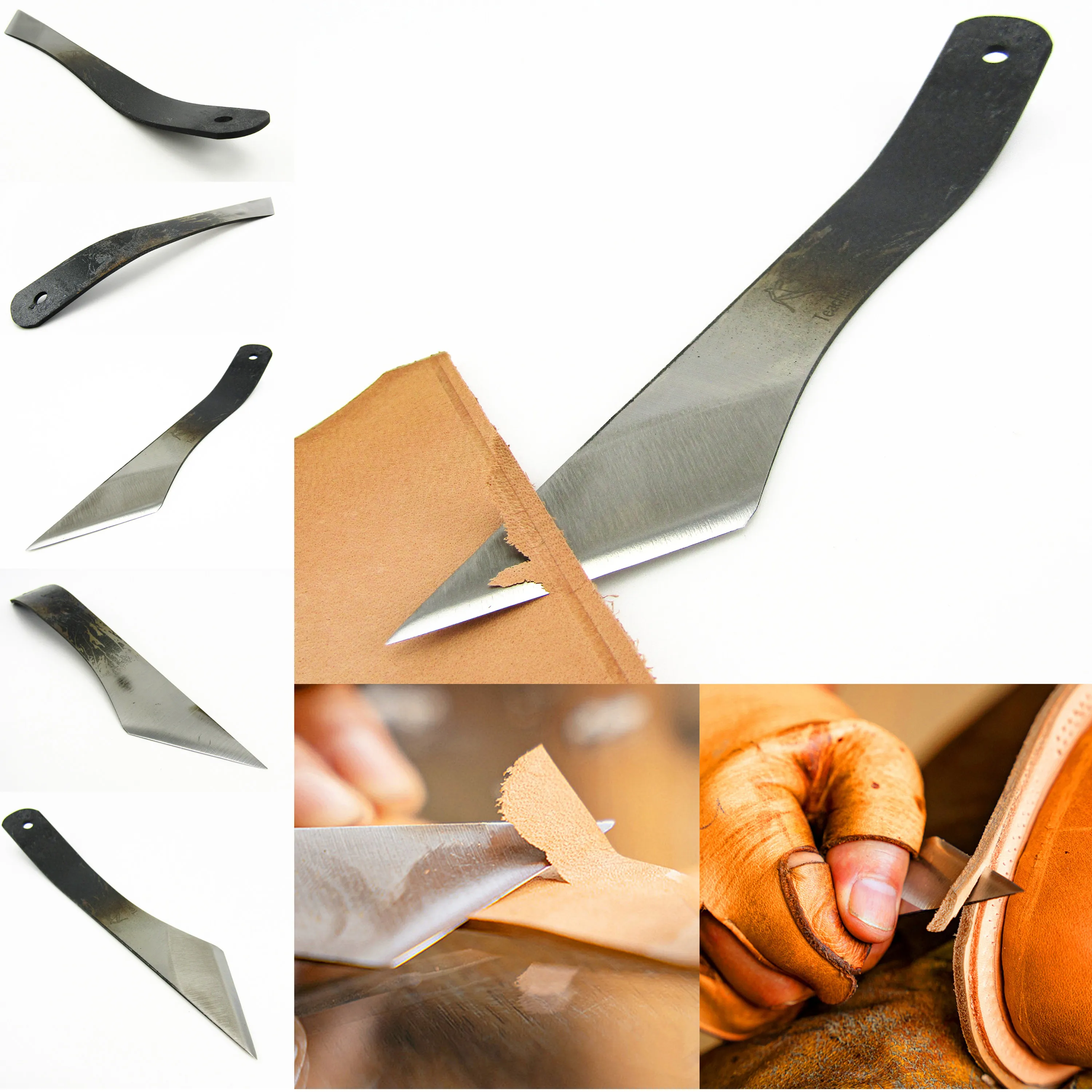 Leather knife, leather cutting knife, leathercraft tool, handmade harden  steel, very sharp and durable