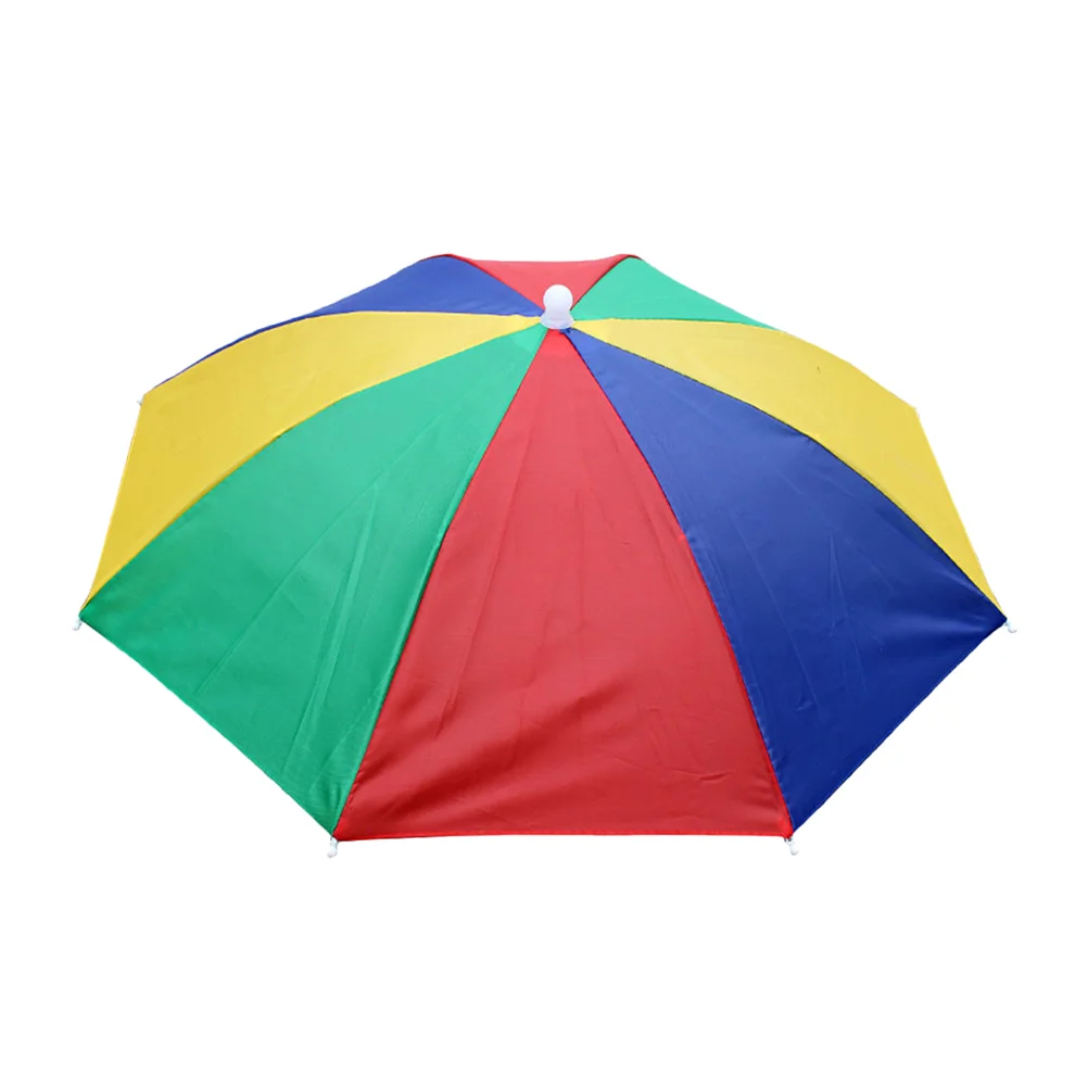 

Childs Umbrella Head-Mounted Cap Hands Free Hat Summer Fishing for Outdoor Work