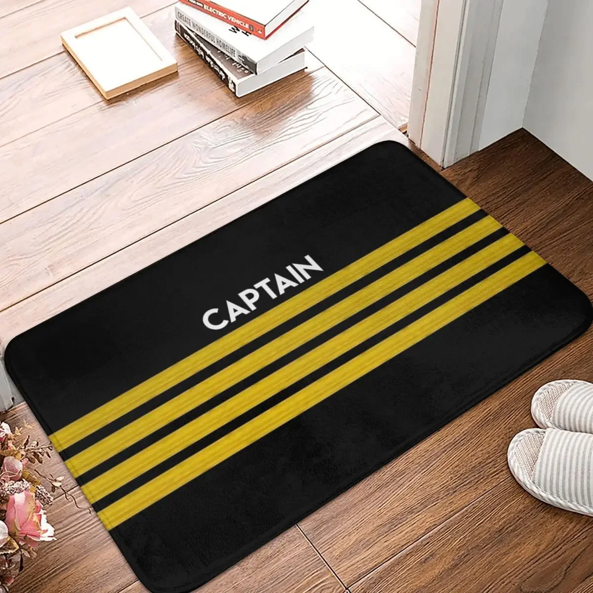 

Captain Stripes Doormat Polyester Floor Mat Washable Carpet Kitchen Entrance Home Rugs Mats Balcony Non-slip Footpad