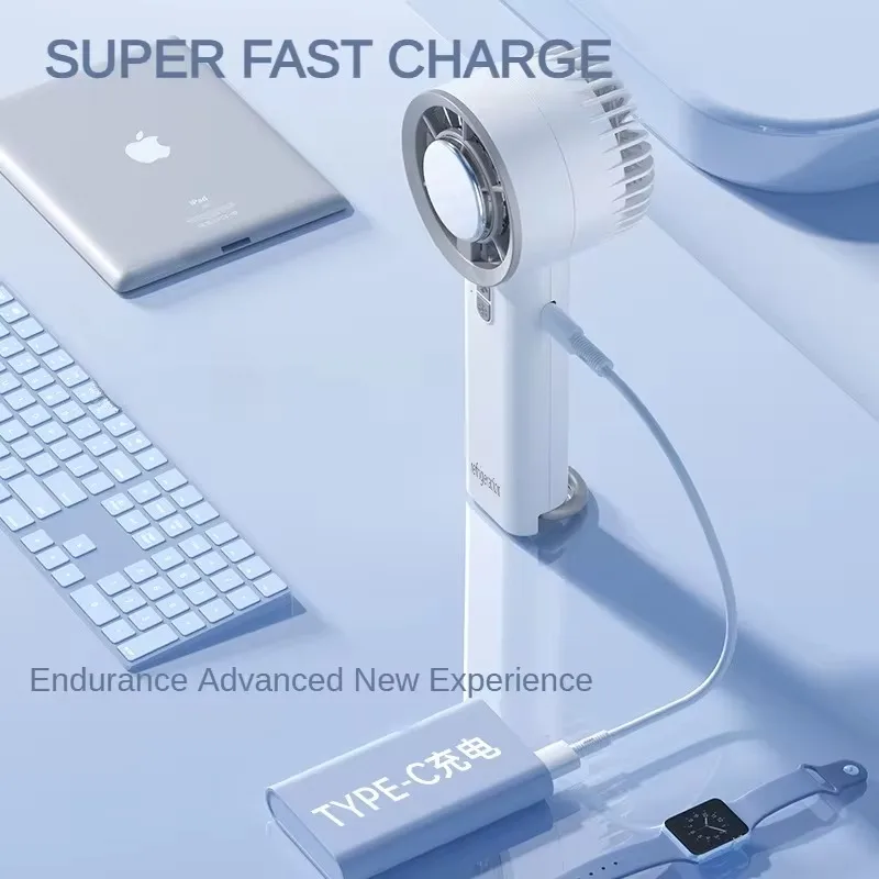 Ice Compress Mini Fan USB Rechargeable Handheld Semiconductor Refrigeration Portable Small Charging Turbo Fan Air Conditioner 4