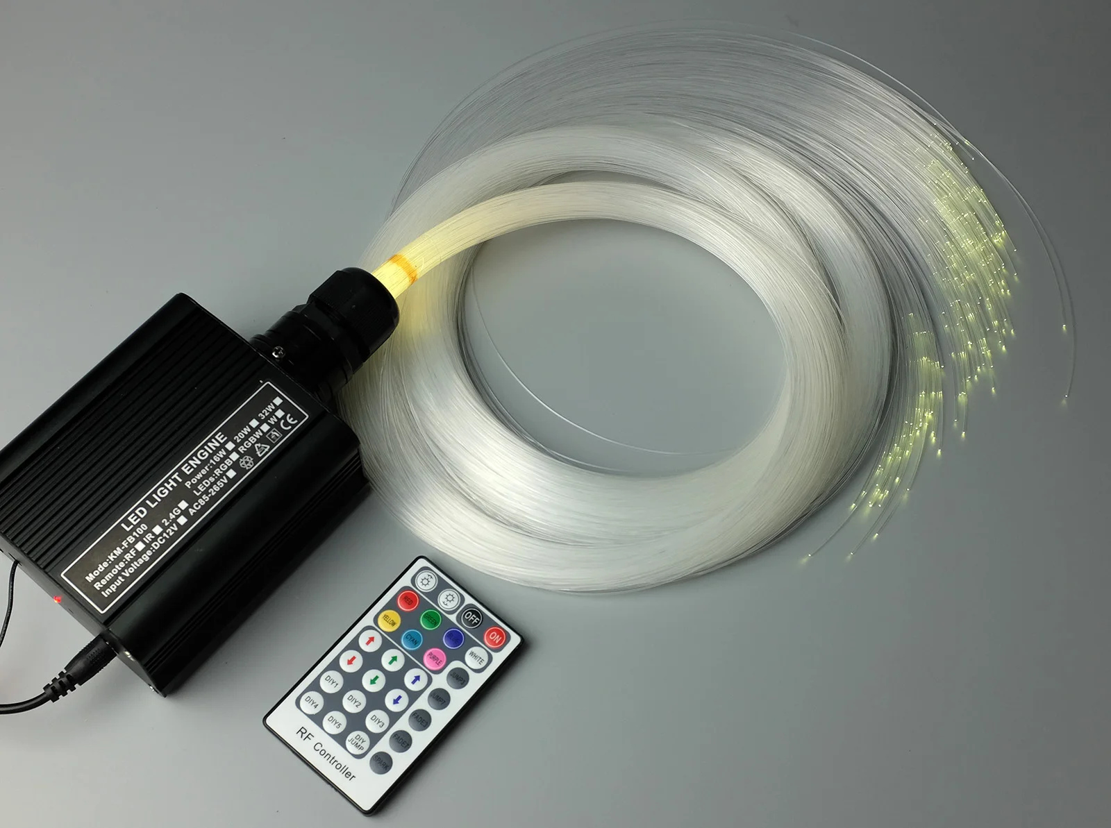 DIY Fiber Optic Kit 16W RGBW LED Source 300 Stars Ceiling Home Theater Courtyard Night Light