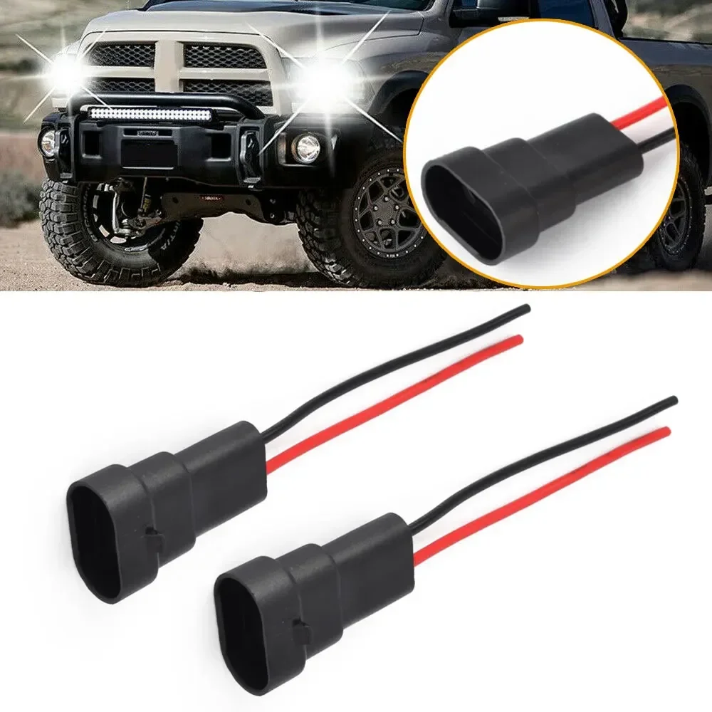 

2Pcs Universal HB3 Wiring Harness Socket Headlight Fog Lamp Plug Connector Mount Automotive External Replacement Accessories