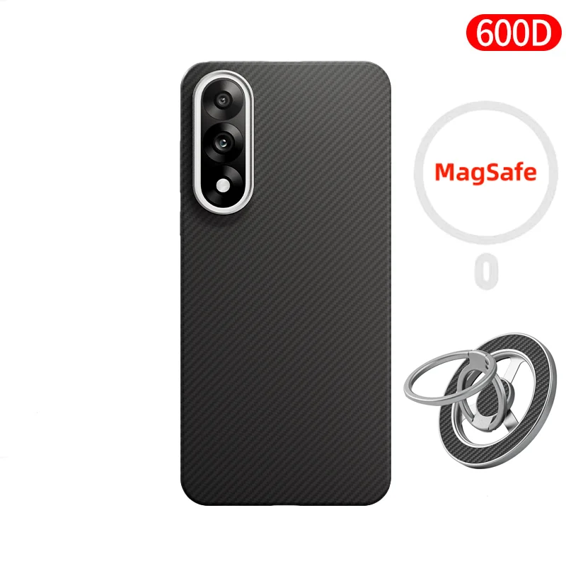 Ultra-Thin Black Kevlar Aramid Fiber Magnetic Protective Case – Slim & Lightweight