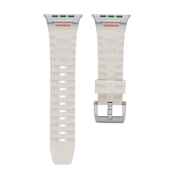 Soft Silicone Sport Strap for Smartwatch - Durable and Stylish Bracelet Replacement Band (Starlight)