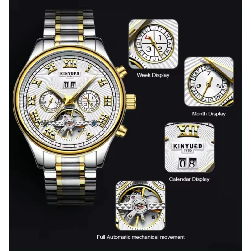 Men Tourbillon Original High-End Luxury Man Watch Mechanical Automatic Movement Watches Wrist For Winding Skeleton 43MM