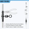 40Pcs Cross Line Crane Swivels Heavy Duty Brass T-Shape Three 3 Way Swivel Fishing Tackle Crimp Sleeve Fishing Swivels Connector 5