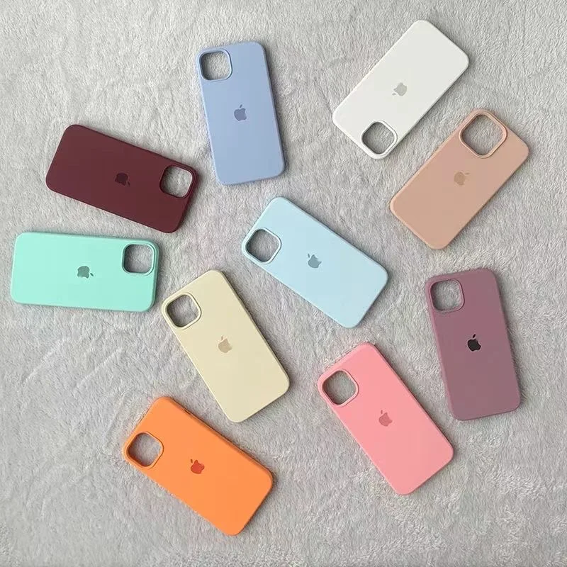 Enhanced Liquid Silicone Candy Color Phone Case with Logo Box Cover