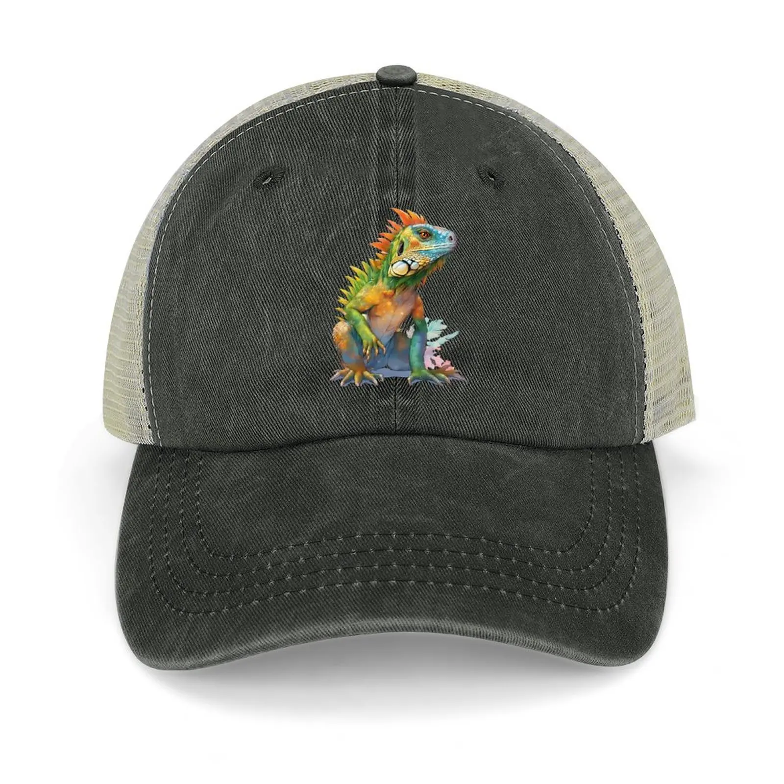 

Enigmatic Giant Iguana Cowboy Hat black New In The Hat Uv Protection Solar Hat Man For The Sun Men Golf Wear Women's