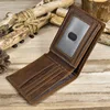 Luufan Vintage Men's Wallet Genuine Leather Short Purse Wallets Men Small Slim Coin Purse Trifold Carteira Pocket Male Wallet 4