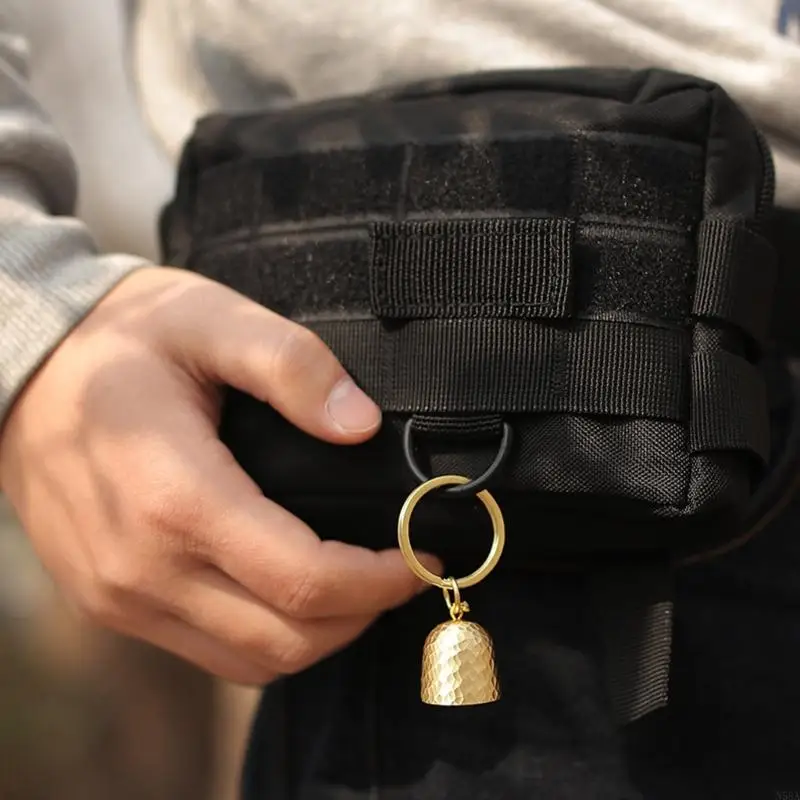 Brass Key Chain Outdoor Metal Bells Pendant Keychain Wind Hangings Keyring