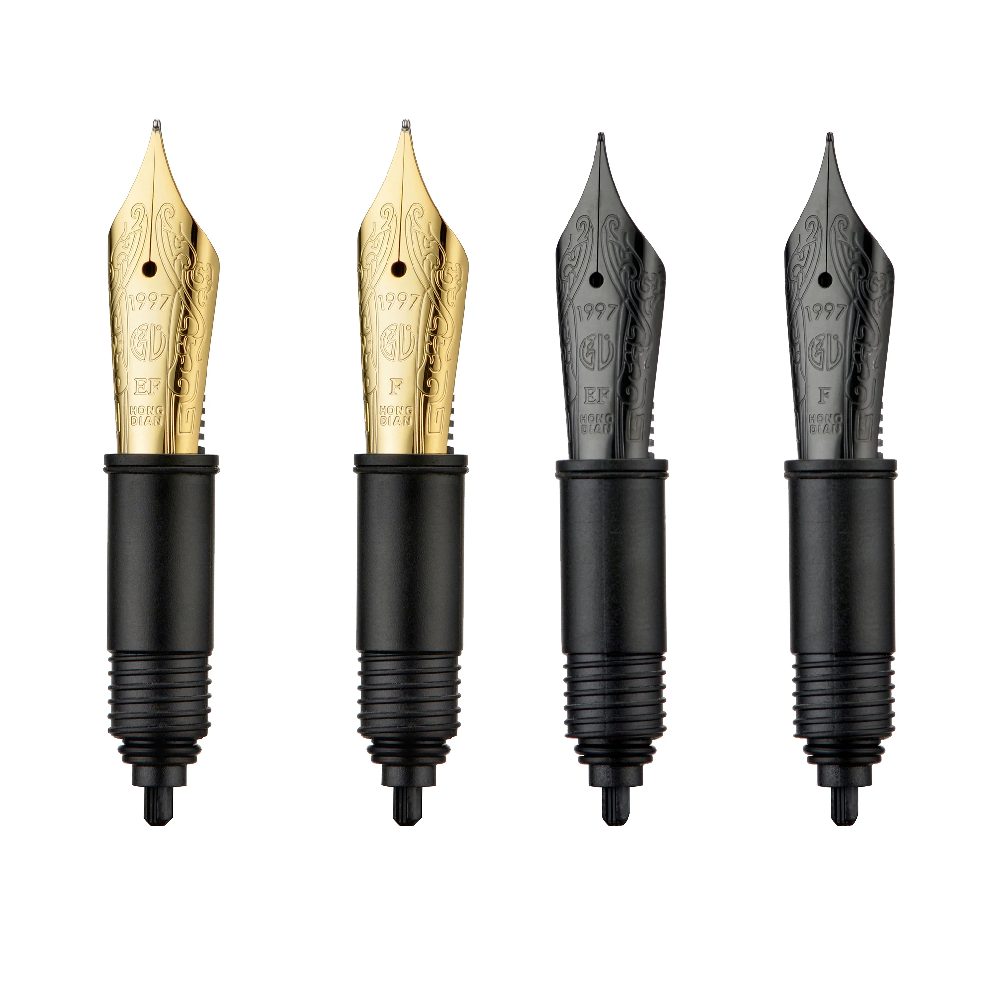 Penna Stilografica Hongdian 2 Pezzi #6 Parte Nib (Ef & F) Compatibile Per Penna Stilografica Hongdian D5 Qin , D1, A6, N12