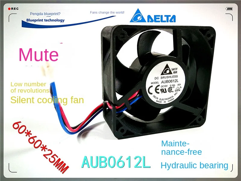 60*60*25MM New Mute Aub0612l 6025 6cm 12V Hydraulic Computer Chassis Motherboard Pet Box Cooling Fan