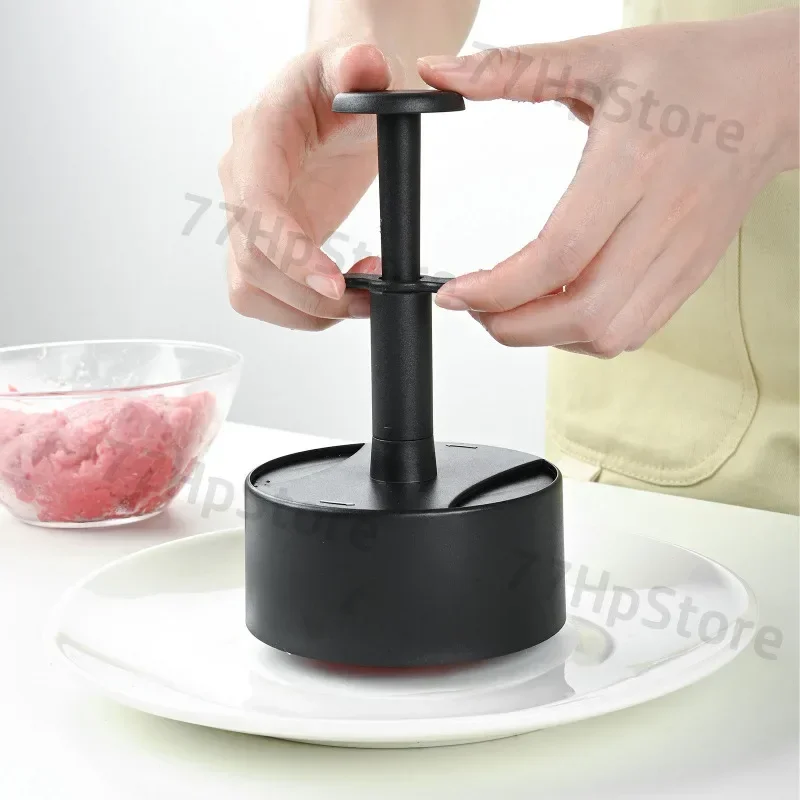 Manual Hamburger Meat Press ABS Round Non-stick Filled Meat Pie Making Mold Beef BBQ Pie Press Mold Machine Kitchen Accessories