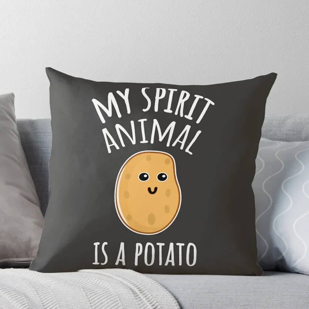 

My Spirit Animal Is A Potato Throw Pillow Cushion Child Cushion Cover Set christmas pillowcases Sitting Cushion