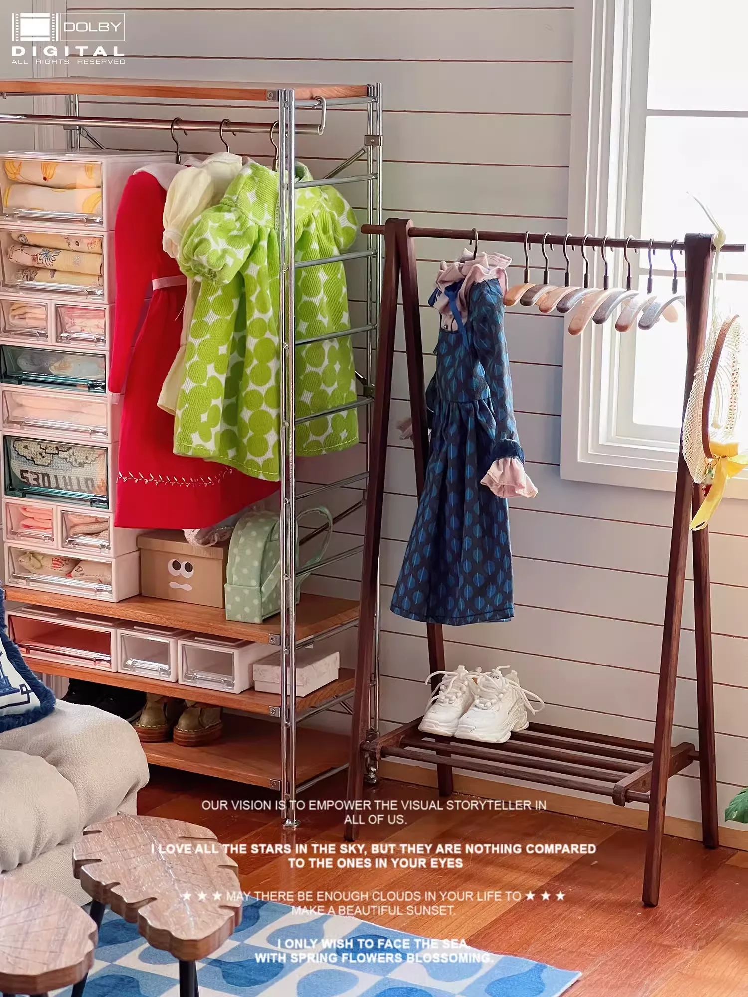 1/6 doll house model furniture accessories mini model Floor hanger 5