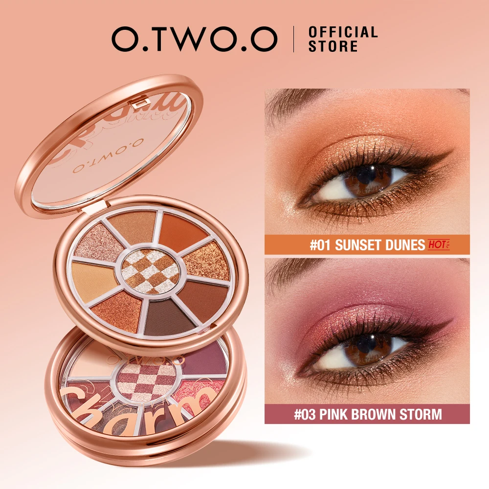 O.TWO.O Eyeshadow Palette 8/9 Colors Shimmer Matte Eye Pigments Cosmetics
