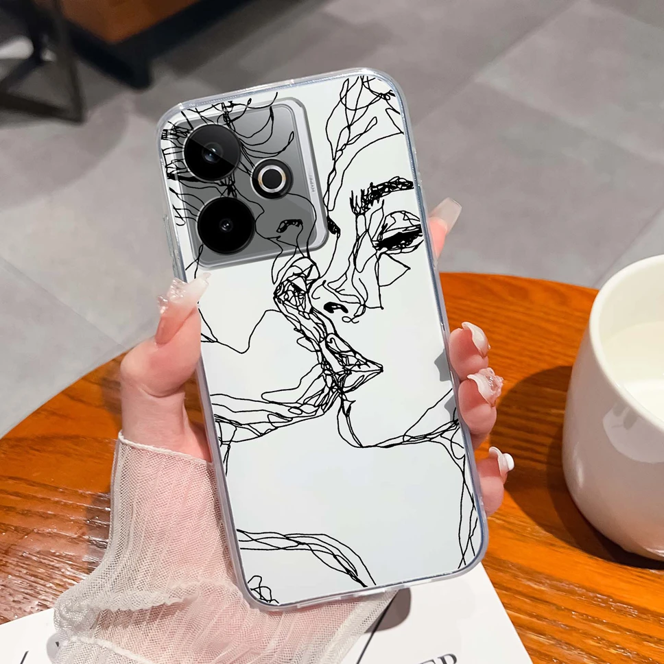Lovely Cartoon Animals Soft Clear TPU Silicone Protective Phone Case Cover