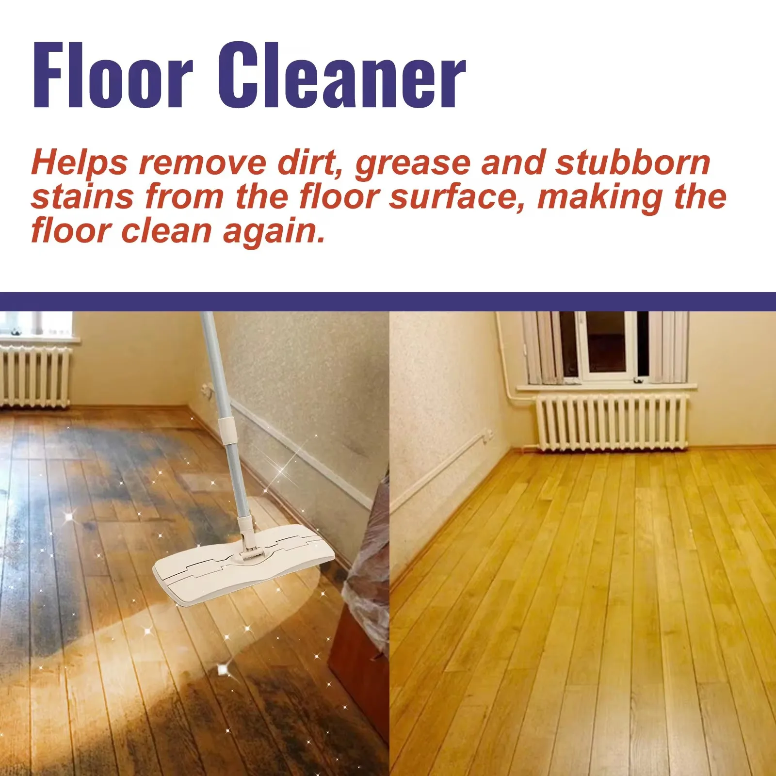 Floor Cleaner Liquid Wood Floor Brightening Tile Stain Remover Polishing Scratch Decontamination Tile Cleaning Solution