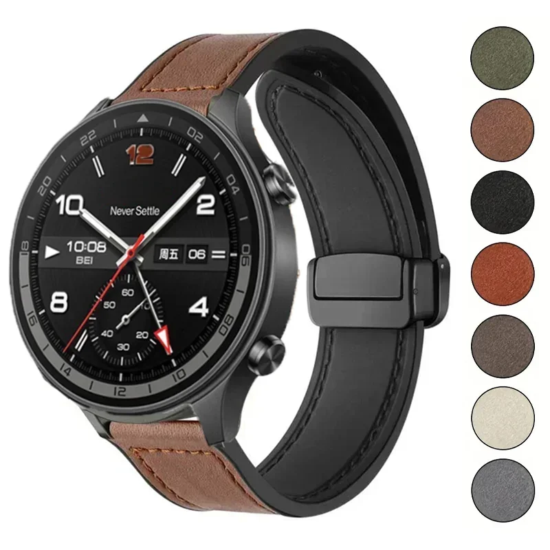 Magnetic Leather Strap, 22mm Premium Bracelet Band