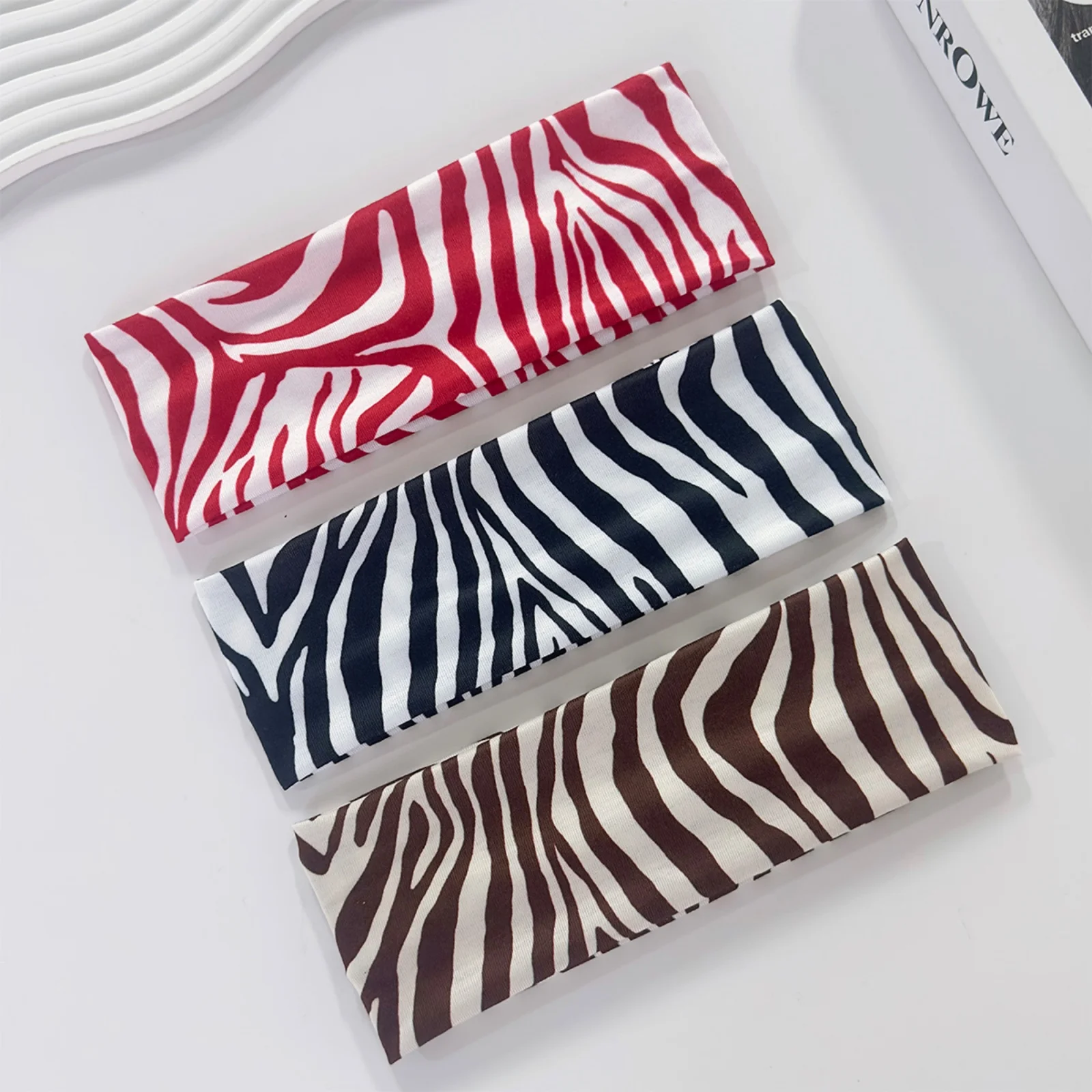 1PC Zebra Print Headbands Set, Trendy Animal Pattern Hair Accessories, Multi-Color Wide Hair Bands For Women, Stylish Hair Decor