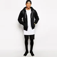 T-shirt long blanc en coton pour homme, style hip-hop, collection 2026 – Coupe extra longue pour homme 4