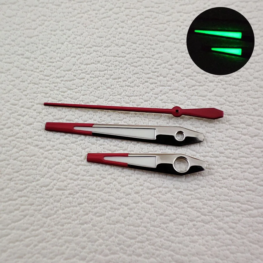 NH35 Hands New Red Polishing Hand Green Luminous Hands Watch Accessories For NH34 NH35 NH36 4R 7S Movement