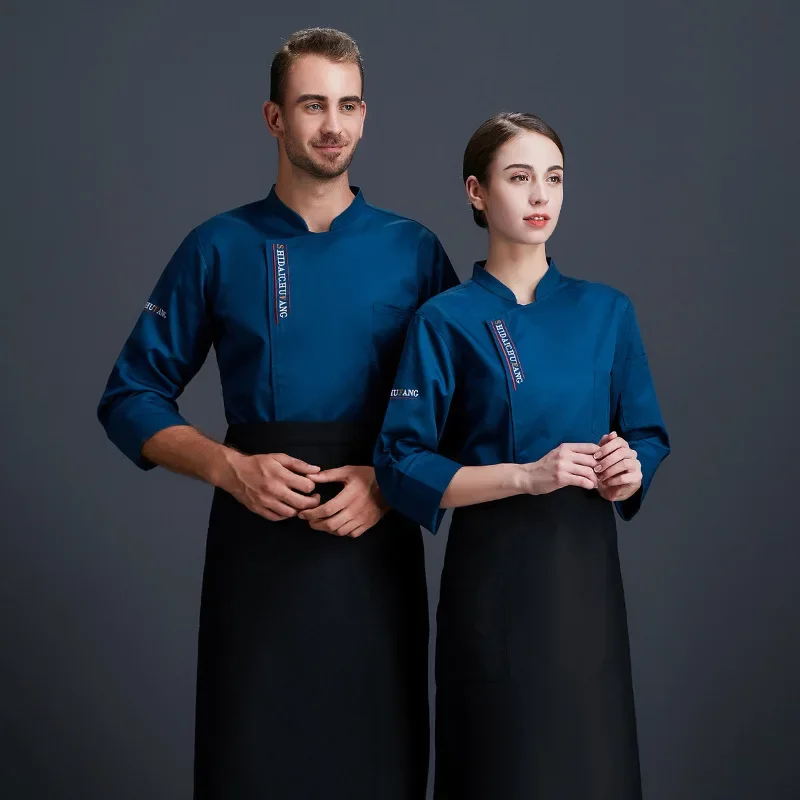 kitchen-chef-women-jacket-waiter-restaurant-cook-clothes-coat-collar-hotel-crossover-uniform-men