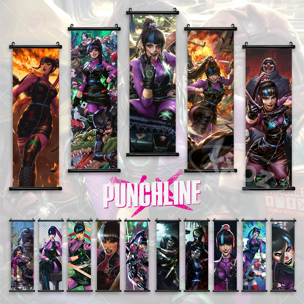 Punchline Canvas Poster Sexy Kaye Decorazione Della Casa Batman Wall Art Joker Pittura Hanging Dc Rebirth Scroll Picture New Justice