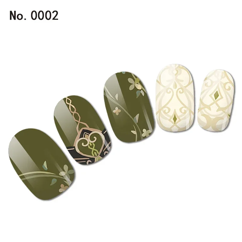 Genshin Impact Merch Zhongli Hutao Xiao Yae Miko Beelzebul Ayato Nail Stickers Merchant Uv Led Light Nail Decal Accessories 4