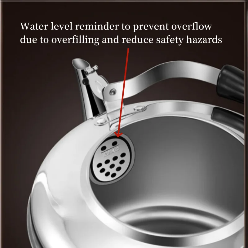 CYCIYUBENSE 316 Stainless Steel Kettle with Thickened Bottom and Whistle Sound for Gas Stove and Induction Cooker