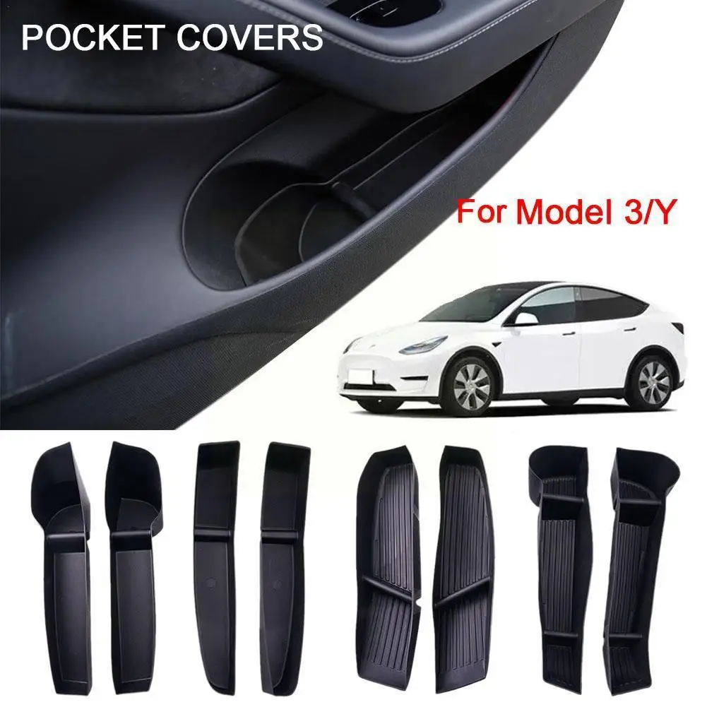 

Car Door Side Storage Box For Tesla Model 3 Model Y 2017-2021 Front Back Door Handle Armrest Tray Organizer for Tesla Model T5H3