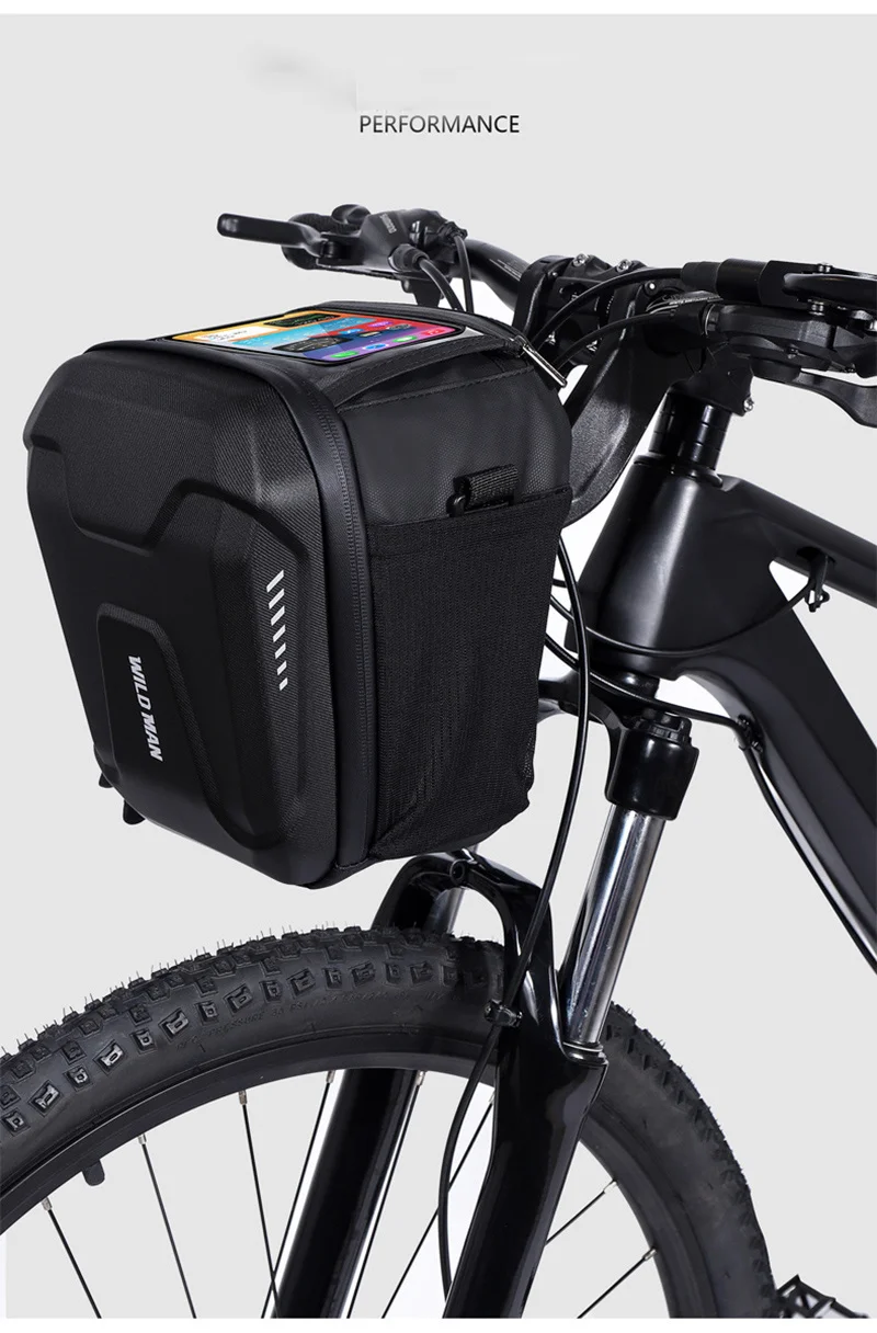 WILD MAN GS9 4,7-6,7 Zoll Bildschirm Handy Lenkertasche Touchscreen 3L MTB Rennrad Umhängetasche Fronttasche Grifftasche Bic – Detail 17