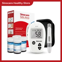 Sinocare Safe-Accu Blood Sugar Meter Glucometer Kit 10s Test Time Blood Glucose Meter 50/100 Strips for Glucometer with Lancets